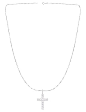 Collar con dije de cruz Clepsidra de plata P 925