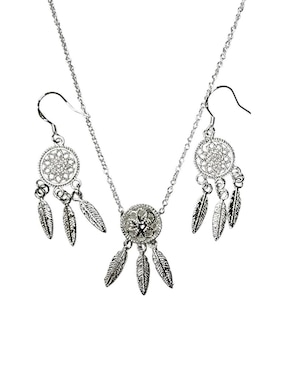 Aretes y collar Limerence By Claudia Herrera Atrapasueños de plata P 925