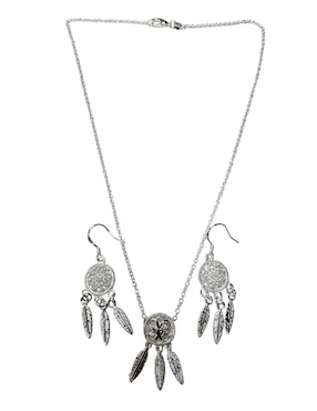 Aretes y collar Limerence By Claudia Herrera Atrapasueños de plata P 925