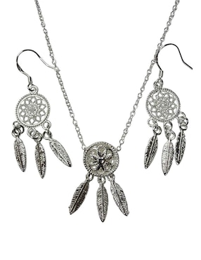 Aretes y collar Limerence By Claudia Herrera Atrapasueños de plata P 925