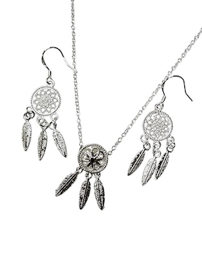 Aretes y collar Limerence By Claudia Herrera Atrapasueños de plata P 925