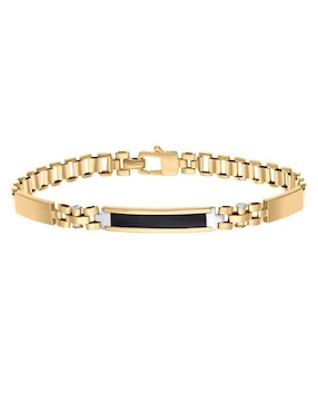 Esclava Joyerías Bizzarro de oro con ónix 14 k