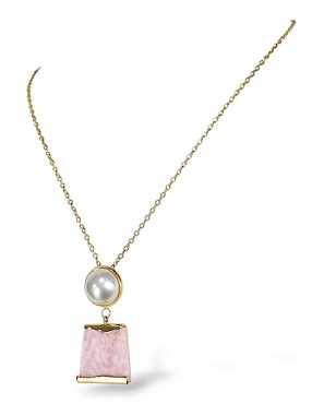 Collar, pulsera y anillo Og perla de cristal
