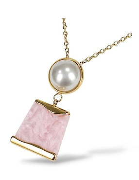 Collar, pulsera y anillo Og perla de cristal
