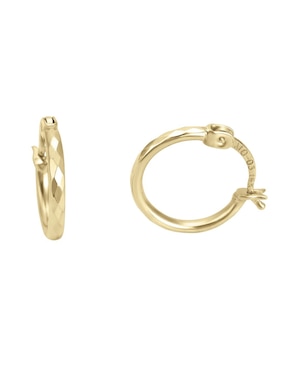 Arracadas Cristal Joyas de oro amarillo 14 k con acabado pulido