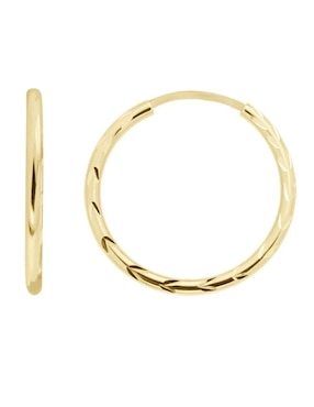 Arracadas Cristal Joyas de oro amarillo 14 k con acabado pulido