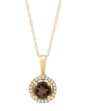 Collar con dije Cristal Joyas de oro amarillo 14 K