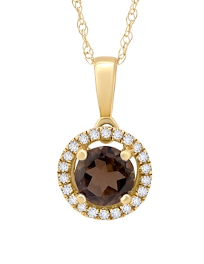 Collar con dije Cristal Joyas de oro amarillo 14 K
