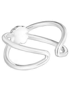 Anillo Tous Icon Metal Oso P 925 de plata brillante