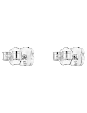 Aretes de oso Tous de plata P 925 con acabado brillante rubí