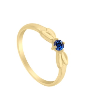 Anillo Fascinare Gensi 14 k de oro zafiro brillante