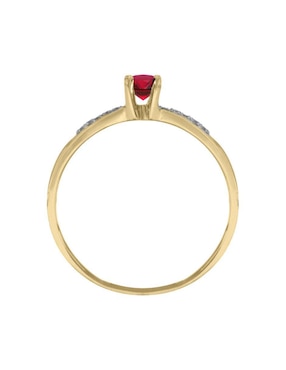 Anillo Fascinare Miloro 14 k de oro rubí y diamante brillante