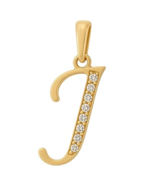 Collar con dije de letras Joyería M De Leon de oro amarillo 14 K