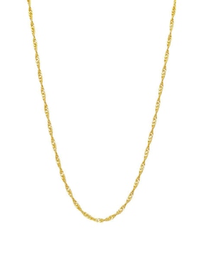 Collar con dije de letras Joyería M De Leon de oro amarillo 14 K