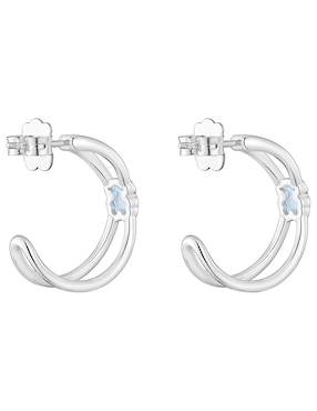 Aros de oso Tous Icon Color lgg de plata P925 con acabado brillante espinela