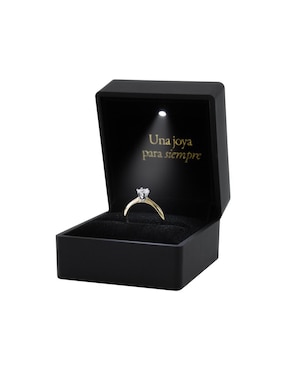 Anillo Abba Joyas 10 k de oro zirconia brillante