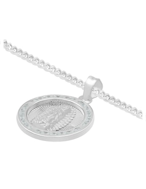 Collar con dije San Benito Clepsidra de plata P 925