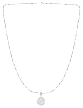 Collar con dije San Benito Clepsidra de plata P 925