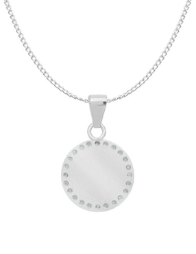 Collar con dije San Benito Clepsidra de plata P 925