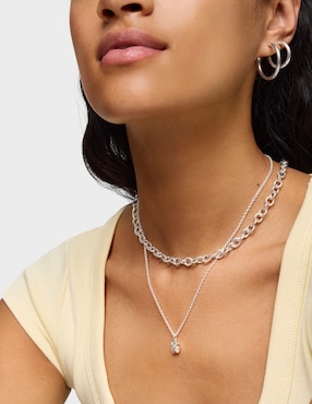 Collar con dije Tous Icon Metal de plata P 925