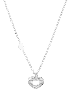 Collar con dije de corazón Silvex Spa de plata P 925