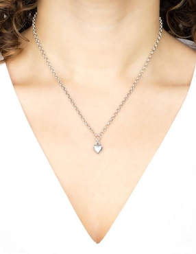 Collar de corazón Silvex Spa de plata P 925