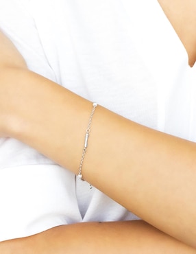 Brazalete Silvex Spa de plata P 925 con acabado baño rodio