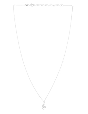 Collar con dije de serpiente Silvex Spa de plata P 925