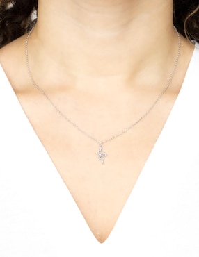 Collar con dije de serpiente Silvex Spa de plata P 925