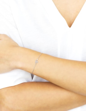 Brazalete Silvex Spa de plata P 925 con acabado baño rodio