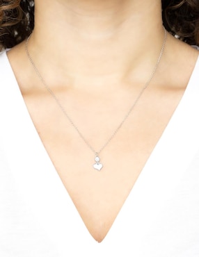 Collar de corazón Silvex Spa de plata