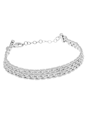 Brazalete Silvex Spa de plata P 925 con acabado baño rodio