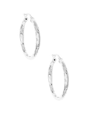 Aros circulares SilveX SPA de plata P925 con acabado brillante