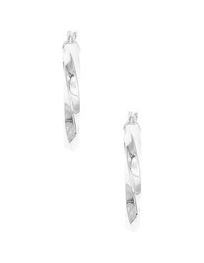 Aretes cortos Silvex Spa de plata P 925 con acabado baño rodio