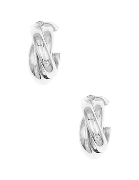 Aretes cortos circular Silvex Spa de plata P 925 con acabado brillante