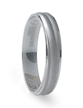 Argolla de oro blanco 14 k Argo Joyeros