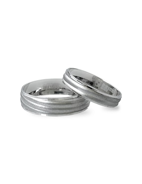 Argolla de oro blanco 14 k Argo Joyeros