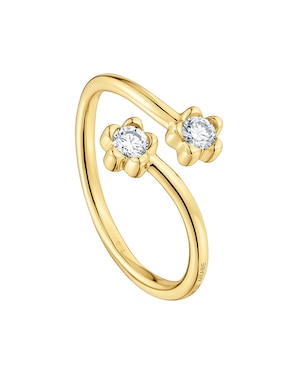 Anillo de flor Tous Tous Lili Motives Lgd 14 k de oro diamante brillante