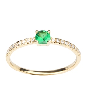 Anillo Riccardo Orsato tsavorita con acabado baño de oro 14 k