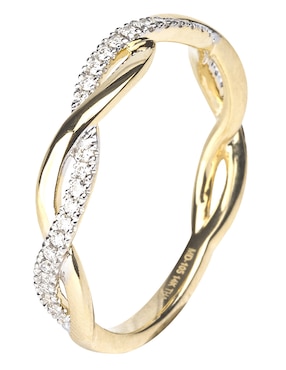 Anillo circular Riccardo Orsato 14 k de oro diamante