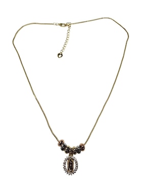 Collar con dije Virgen de Guadalupe Limerence By Claudia Herrera de oro laminado 14 K