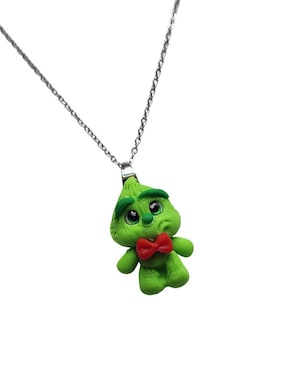 Collar con dije navidad Limerence By Claudia Herrera Grinch de plata P 925