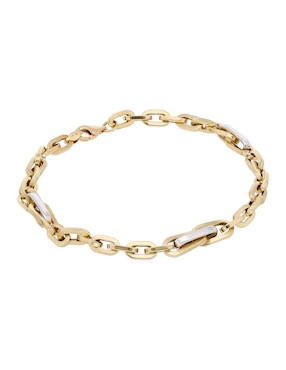 Pulsera Lusso de oro 14 K con acabado baño de oro
