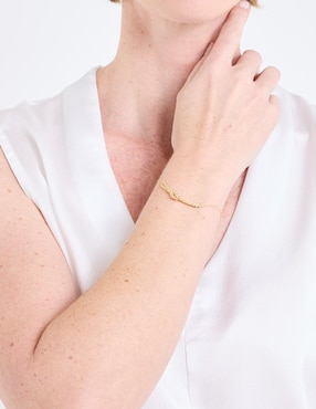 Pulsera Lusso de oro amarillo 14 K con acabado brillante