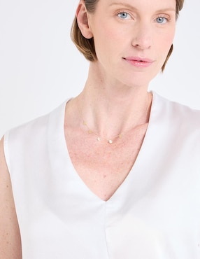 Collar de corazón Lusso de oro amarillo 14 K