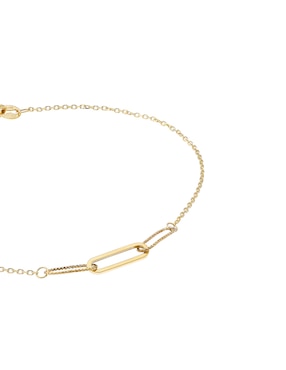 Pulsera Lusso de oro amarillo 14 K con acabado brillante
