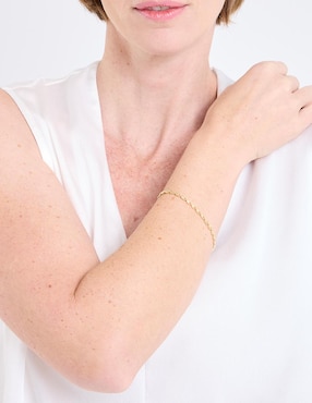 Pulsera Lusso de oro amarillo 14 K con acabado pulido