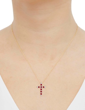 Collar con dije de cruz Richline Group de oro 14 K