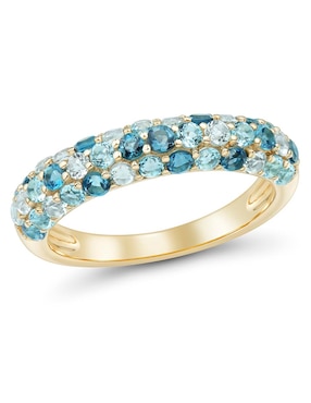Anillo Richline Group 14 k de oro topacio azul de londres brillante
