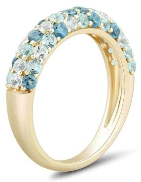 Anillo Richline Group 14 k de oro topacio azul de londres brillante